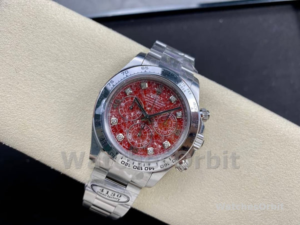 Replica Rolex Cosmograph Daytona witgoud rubelliet wijzerplaat 116509 40MM rode wijzerplaat