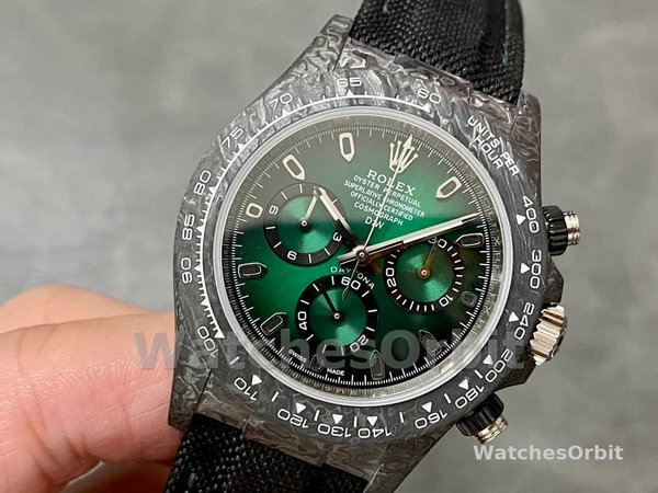 Rolex Cosmograph Daytona DIW Carbon Fiber Green Dial 40mm Men's Watch