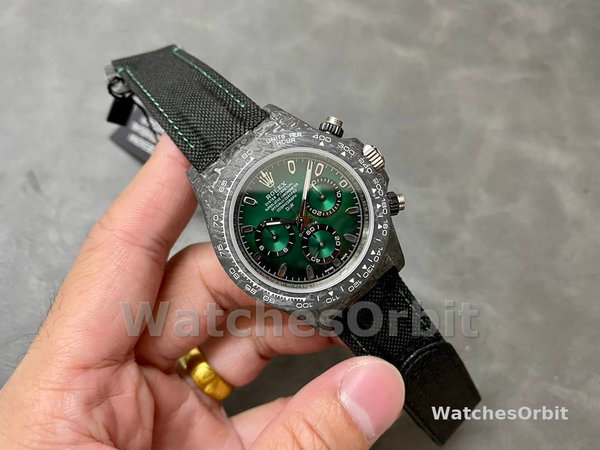 Rolex Cosmograph Daytona DIW Carbon Fiber Green Dial 40mm Men's Watch