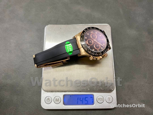 Mens Rolex Cosmograph Daytona 116515ln Rose Gold Case Black Dial 0057 Black Dial Replica Watch Image