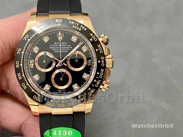 Mens Rolex Cosmograph Daytona 116515ln Rose Gold Case Black Dial 0057 Black Dial Replica Watch Image