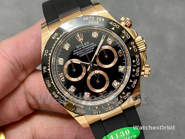 Mens Rolex Cosmograph Daytona 116515ln Rose Gold Case Black Dial 0057 Black Dial Replica Watch Image