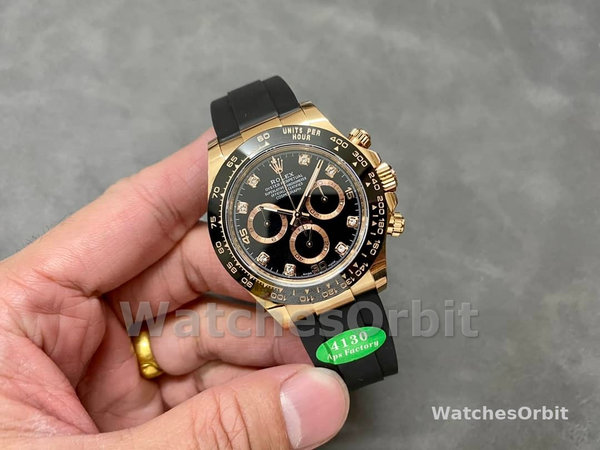 Mens Rolex Cosmograph Daytona 116515ln Rose Gold Case Black Dial 0057 Black Dial Replica Watch Image