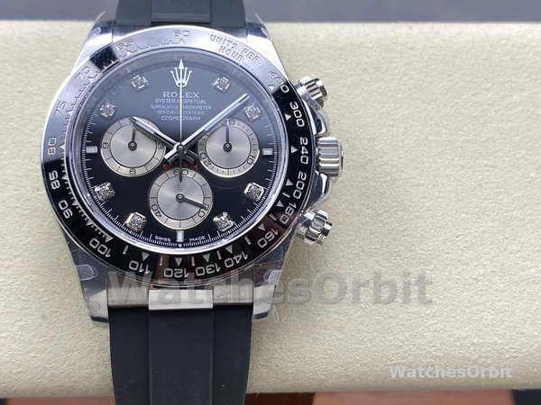 Rolex Cosmograph Daytona White Gold 126519LN 0004 Bright Black Steel Diamond