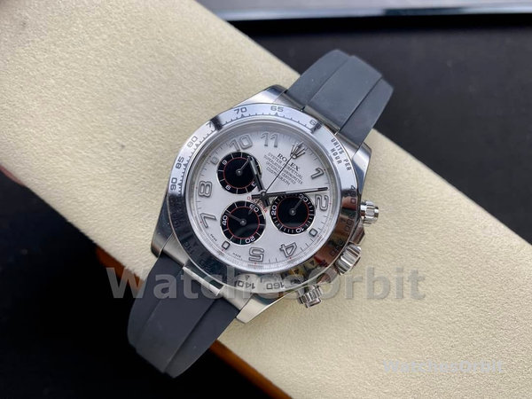 Mens Rolex Cosmograph Daytona White Gold Panda Dial 116519 White Dial Replica Watch Image