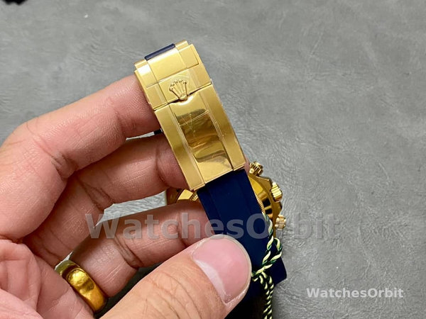 Rolex Cosmograph Daytona Yellow Gold Case Blue Dial 116518 Men's Watch