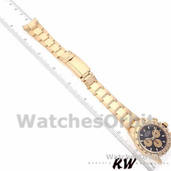 Rolex Daytona 116508 Yellow Gold Black Dial 40MM Mens Replica Watch