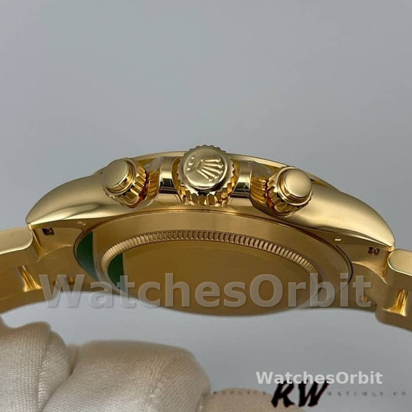 Rolex Daytona 116508 Yellow Gold Champagne Index Dial 40MM Mens Replica Watch