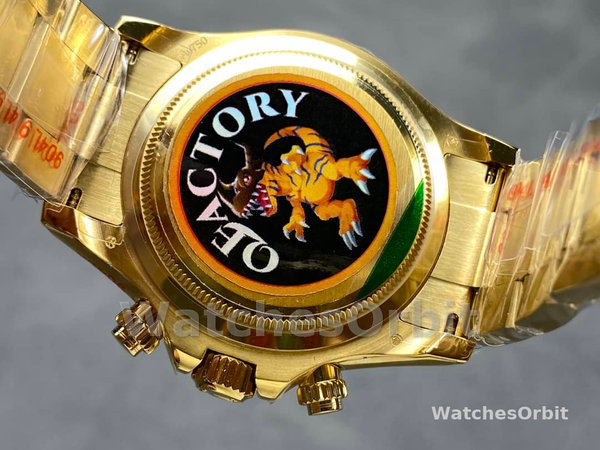 Rolex Daytona 116508 Yellow Gold Champagne Index Dial 40MM Mens Replica Watch