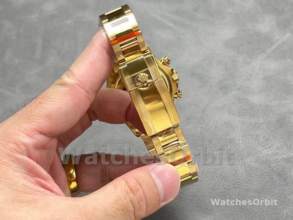Rolex Daytona 116508 Yellow Gold Champagne Index Dial 40MM Mens Replica Watch