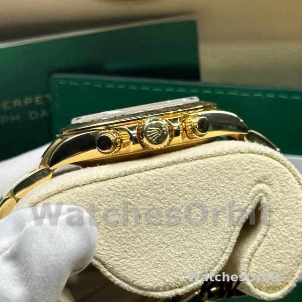 Replica Rolex Daytona 116508 Gelbgold Grünes Index-Zifferblatt 40MM Herren Replica Uhr Kompromisslose Präzision