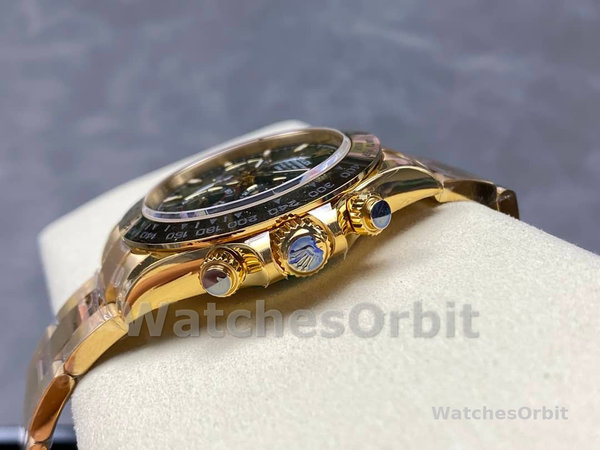 Replica Rolex Daytona 116508 Gelbgold Grünes Index-Zifferblatt 40MM Herren Replica Uhr Kompromisslose Präzision
