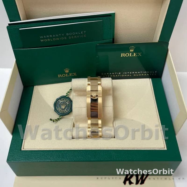 Replica Rolex Daytona-116508 da uomo, 40 mm, oro giallo, quadrante bianco, bianco da uomo