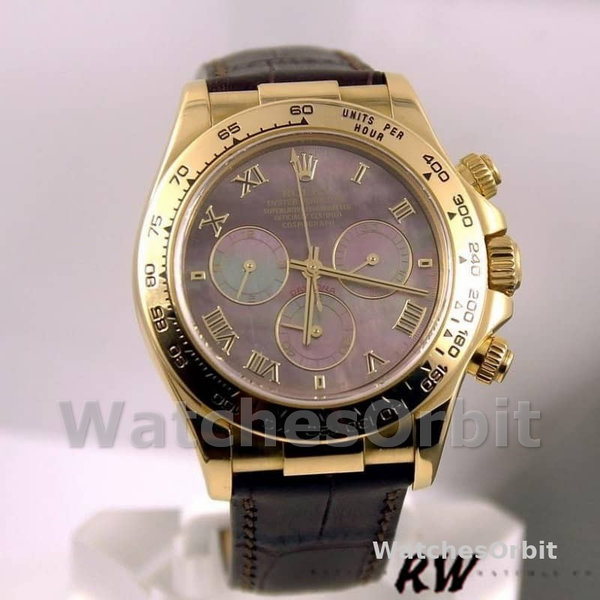 Men's Rolex Daytona 40mm Men's-116518-Black MOP-Roman Dial Black MOP