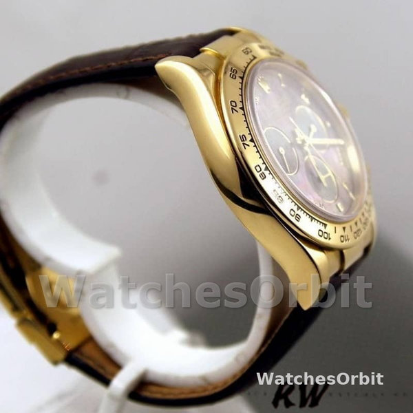 Mens Rolex Daytona 40mm Mens-116518-Black MOP-Roman Dial Black MOP Replica Image