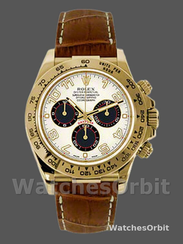 Rolex Daytona 116518 Ivory Dial Brown Leather Strap 40mm Mens Replica Watch