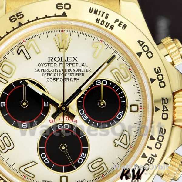 Replica Rolex Daytona 116518 Ivory Dial Brown Leather Strap 40mm Herren Replica Uhr, Replika Uhren, Moderne Ästhetik