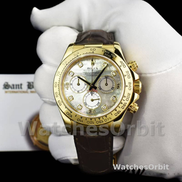 Men's Rolex Daytona 40mm Men's-116518-MOP Diamond Dial-Yellow Gold MOP Diamond