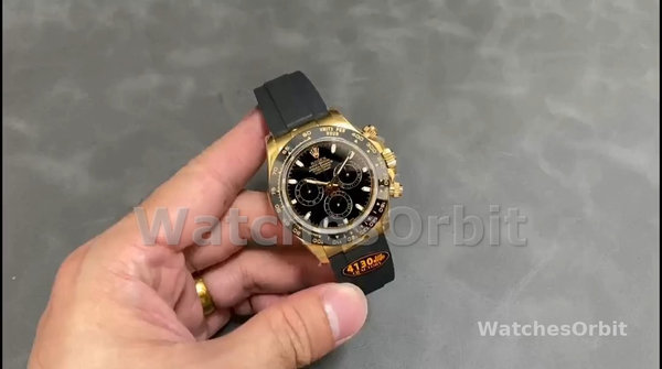 Men's Rolex Daytona 40mm Men's-116518LN-Black Dial-Yellow Gold Black