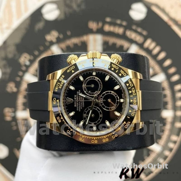 Rolex Daytona 116518LN Black Dial Yellow Gold 40mm Mens Replica Watch
