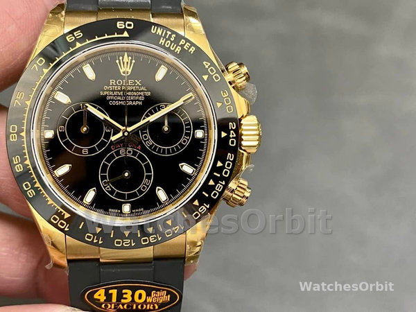 Rolex Daytona 116518LN Black Dial Yellow Gold 40mm Mens Replica Watch