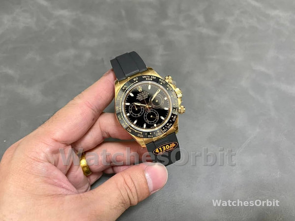 Rolex Daytona 116518LN Black Dial Yellow Gold 40mm Mens Replica Watch