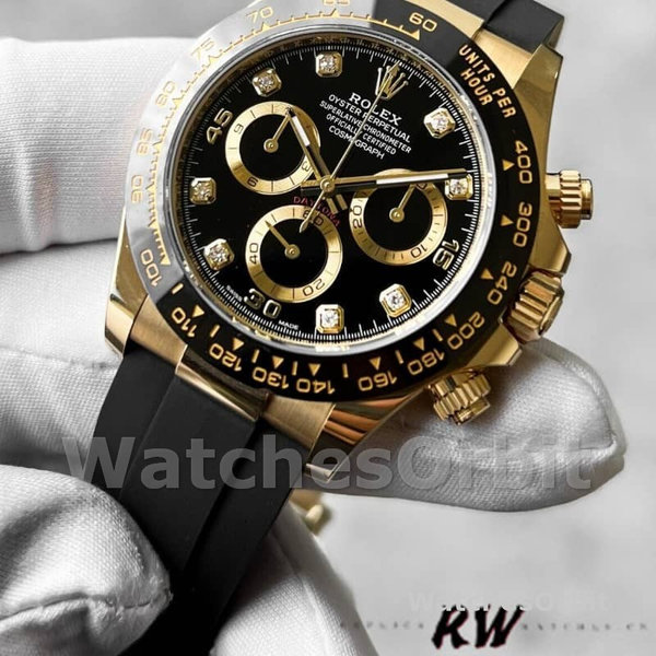 Replica Rolex Daytona 40 mm Uomo-116518LN-Dialetto nero Diamante nero Diamante nero