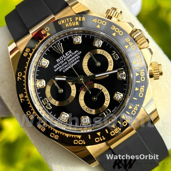 Replica Rolex Daytona 40 mm Uomo-116518LN-Dialetto nero Diamante nero Diamante nero