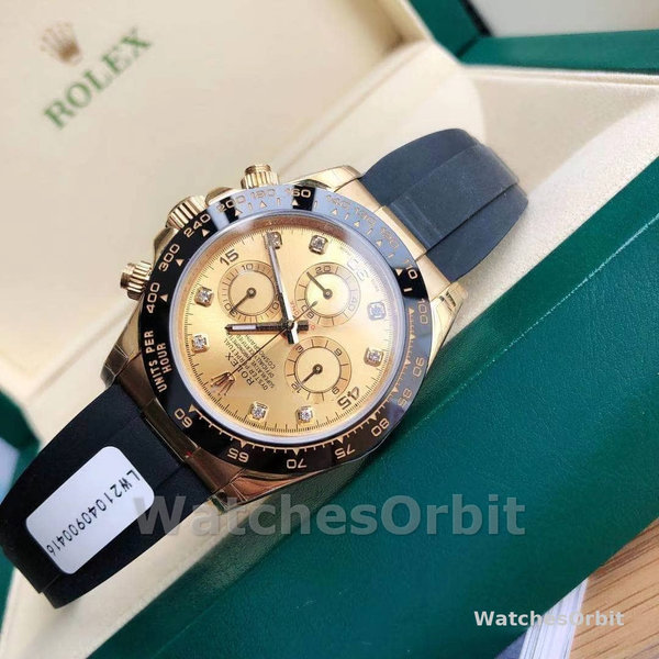 Replica Rolex Daytona 40mm Uomo-116518LN-Diamond-Calare Champagne Champagne
