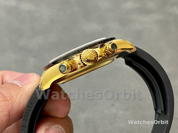 Mens Rolex Daytona 40mm Mens-116518LN-Rubber Strap-MOP Diamond Dial MOP Diamond Replica Image
