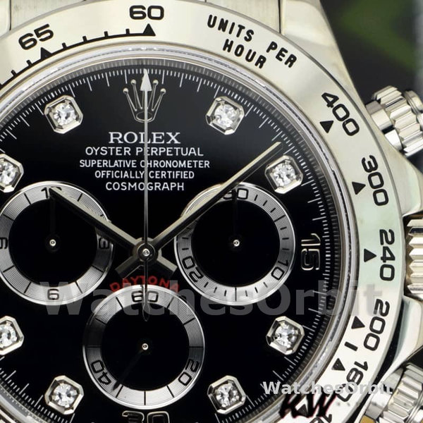 Replica Rolex Daytona 40mm Heren-116519-Zwarte Diamanten Wijzerplaat Zwarte Diamanten<br />