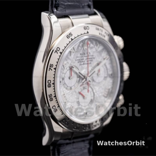Men's Rolex Daytona 40mm Men's-116519-Black Leather Strap-Meteorite Dial Meteorite