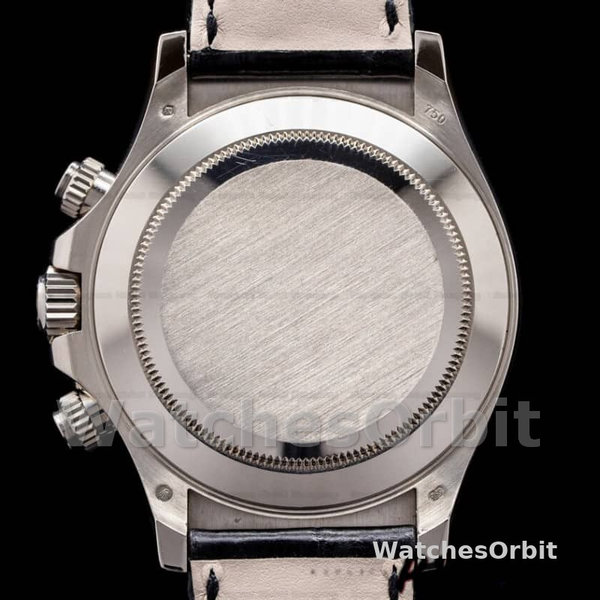 Replica Rolex Daytona 40mm Heren-116519-Zwarte Leren Band-Meteoriet Wijzerplaat Meteoriet