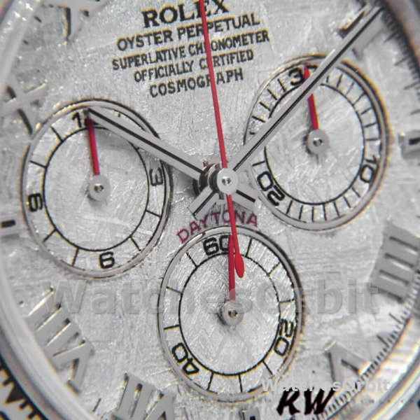 Replica Rolex Daytona 40mm Heren-116519-Blauwe Leren Band-Meteoriet Wijzerplaat Meteoriet