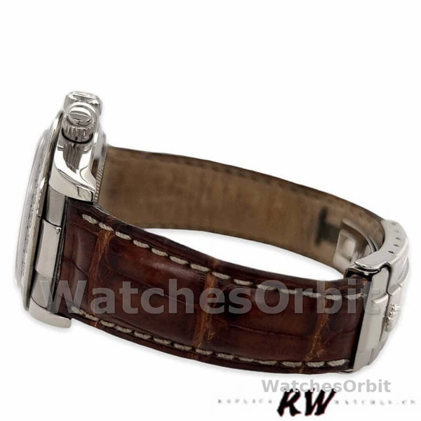 Replica Rolex Daytona 40mm Heren-116519-Bruin Leren Band-Meteoriet Wijzerplaat Meteoriet