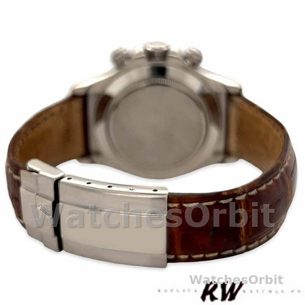 Replica Rolex Daytona 40mm Heren-116519-Bruin Leren Band-Meteoriet Wijzerplaat Meteoriet