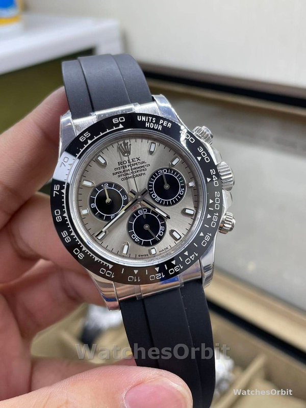 Replica Rolex Daytona 40mm Uomo-116519-Grigio Quadrante Grigio Uomo
