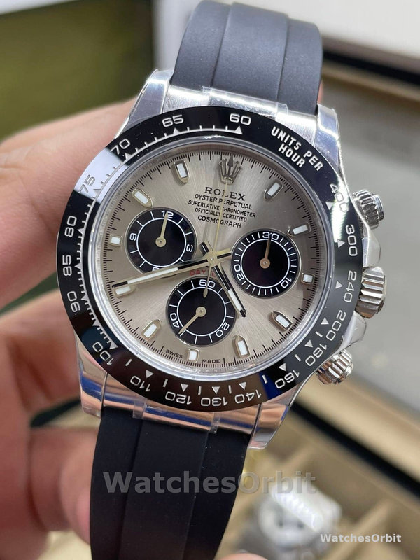 Replica Rolex Daytona 40mm Uomo-116519-Grigio Quadrante Grigio Uomo