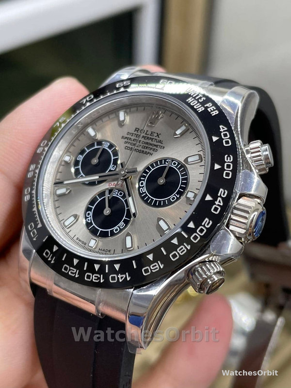 Replica Rolex Daytona 40mm Uomo-116519-Grigio Quadrante Grigio Uomo