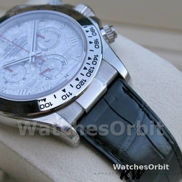 Men's Rolex Daytona 40mm Men's-116519-Meteorite Dial-Leather Strap Meteorite