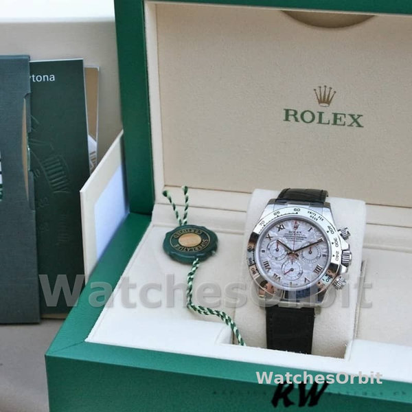 Replica Rolex Daytona 40mm Heren-116519-Meteoriet Wijzerplaat-Leren Band Meteoriet