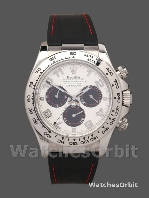 Rolex Daytona 116519 Panda Dial Black Rubber Strap 40mm Mens Replica Watch