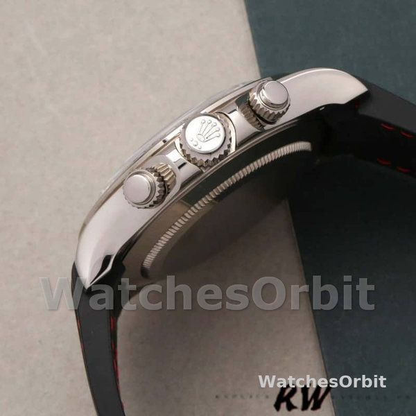 Replica Rolex Daytona 40mm Heren-116519-Panda Wijzerplaat-Zwarte Rubber Band Wit