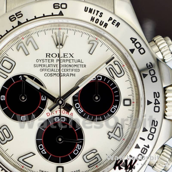 Replica Rolex Daytona 40mm Heren-116519-Panda Wijzerplaat-Bruin Lederen Band Wit