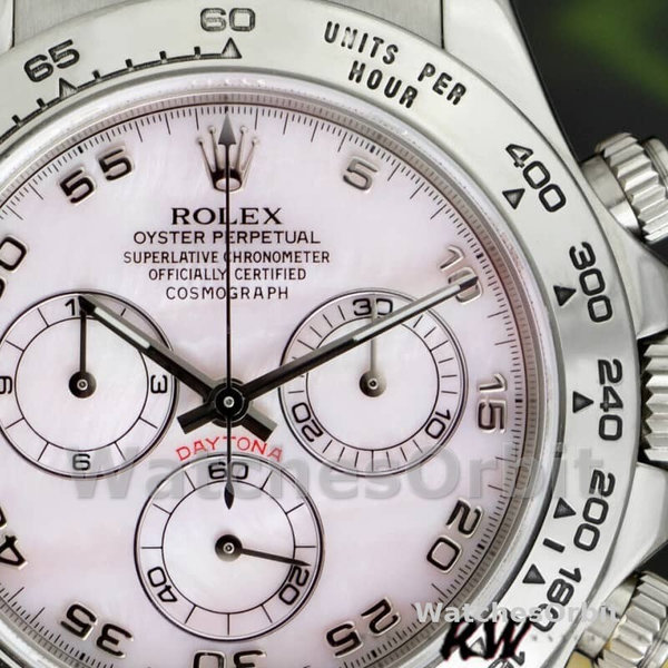 Replica Rolex Daytona 40mm Heren-116519-Rose MOP-Arabisch-Roze Band Roze MOP<br />