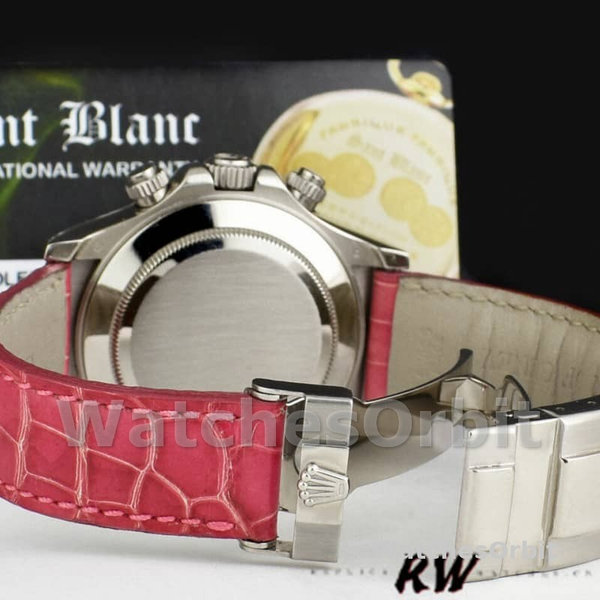 Replica Rolex Daytona 40mm Heren-116519-Rose MOP-Arabisch-Roze Band Roze MOP<br />