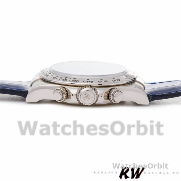 Replica Rolex Daytona 40mm Heren-116519-Sodaliet Arabic Dial-Blauw Alligatorleer Sodaliet Arabisch