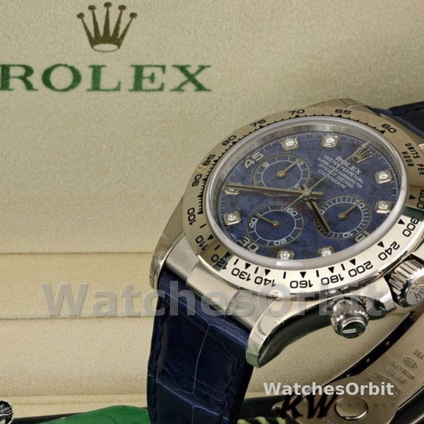 Replica Rolex Daytona 40mm Heren-116519-Sodaliet-Diamanten Wijzerplaat Grijs<br />