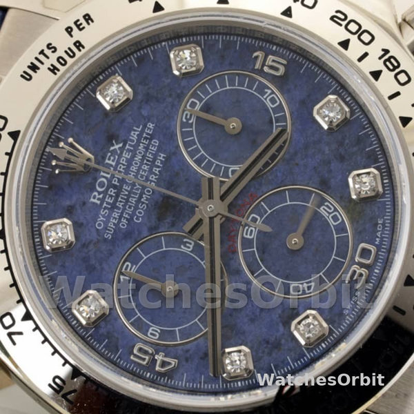 Replica Rolex Daytona 40mm Heren-116519-Sodaliet-Diamanten Wijzerplaat Grijs<br />