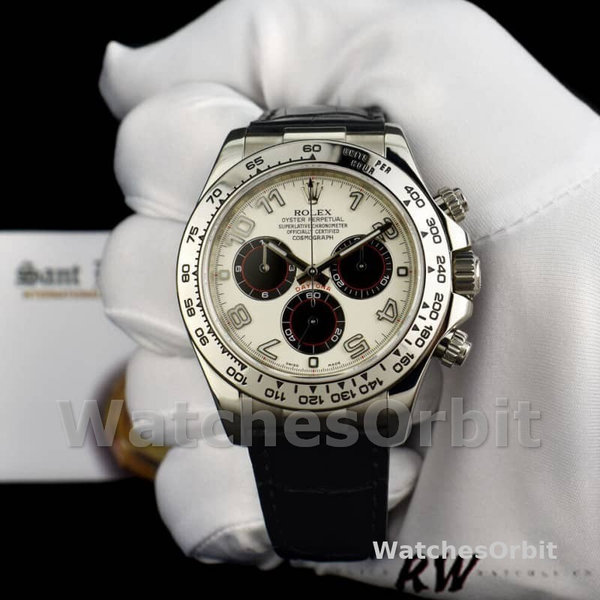 Men's Rolex Daytona 40mm Men's-116519-White Dial-Black Eyes White